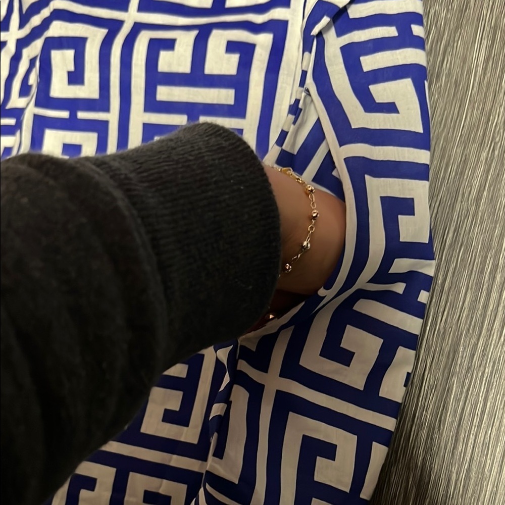 Geometric Patterned Shirt Dress - Picture 7 of 8